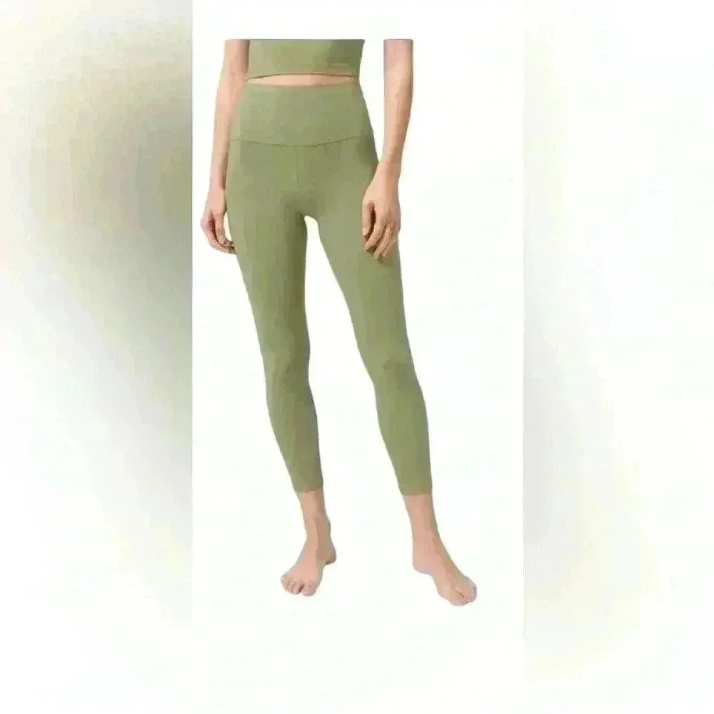 Lululemon Rosemary Green  Nulu Fold High Rise Yoga Tight Size 4